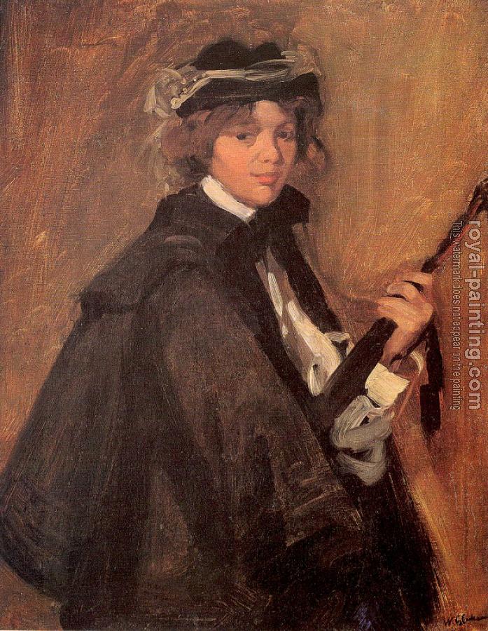 William James Glackens : Girl in a Black Cape William James Glackens : Girl in a Black Cape